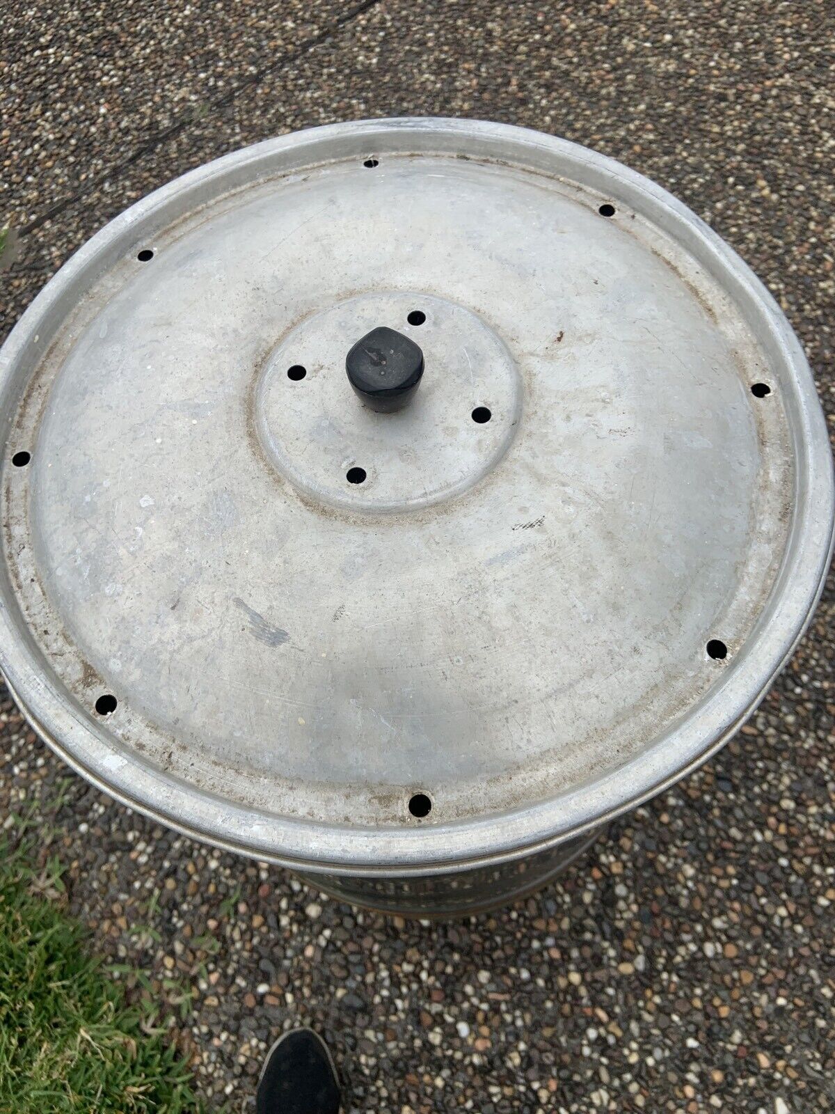 Vintage Copper Boiler Electric MALLEYS Stainless Steel Washer Needs Rewiring