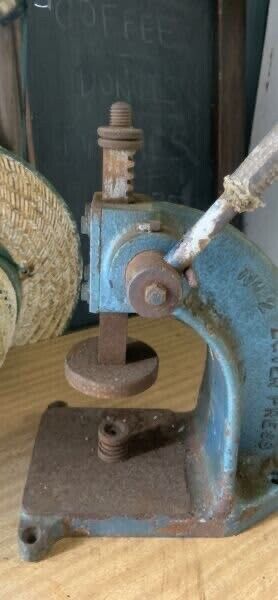 LEVER PRESS A Ornstin Ltd NO2 Vintage Cast Iron Rustic blue steel Heavy