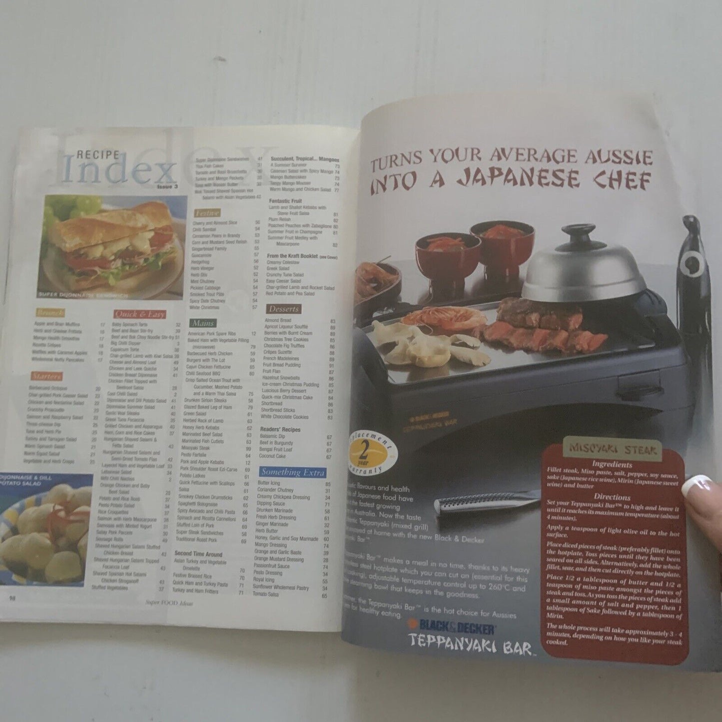 Cookbook SUPER FOODS IDEAS Magazine Issue 3 Dec/Jan 2003 Classic Recipes PB