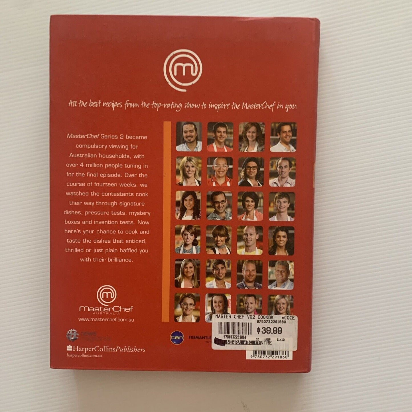 Cookbook MASTERCHEF Australia 2010 Volume Two 2 PB Recipes TV Cooking Series