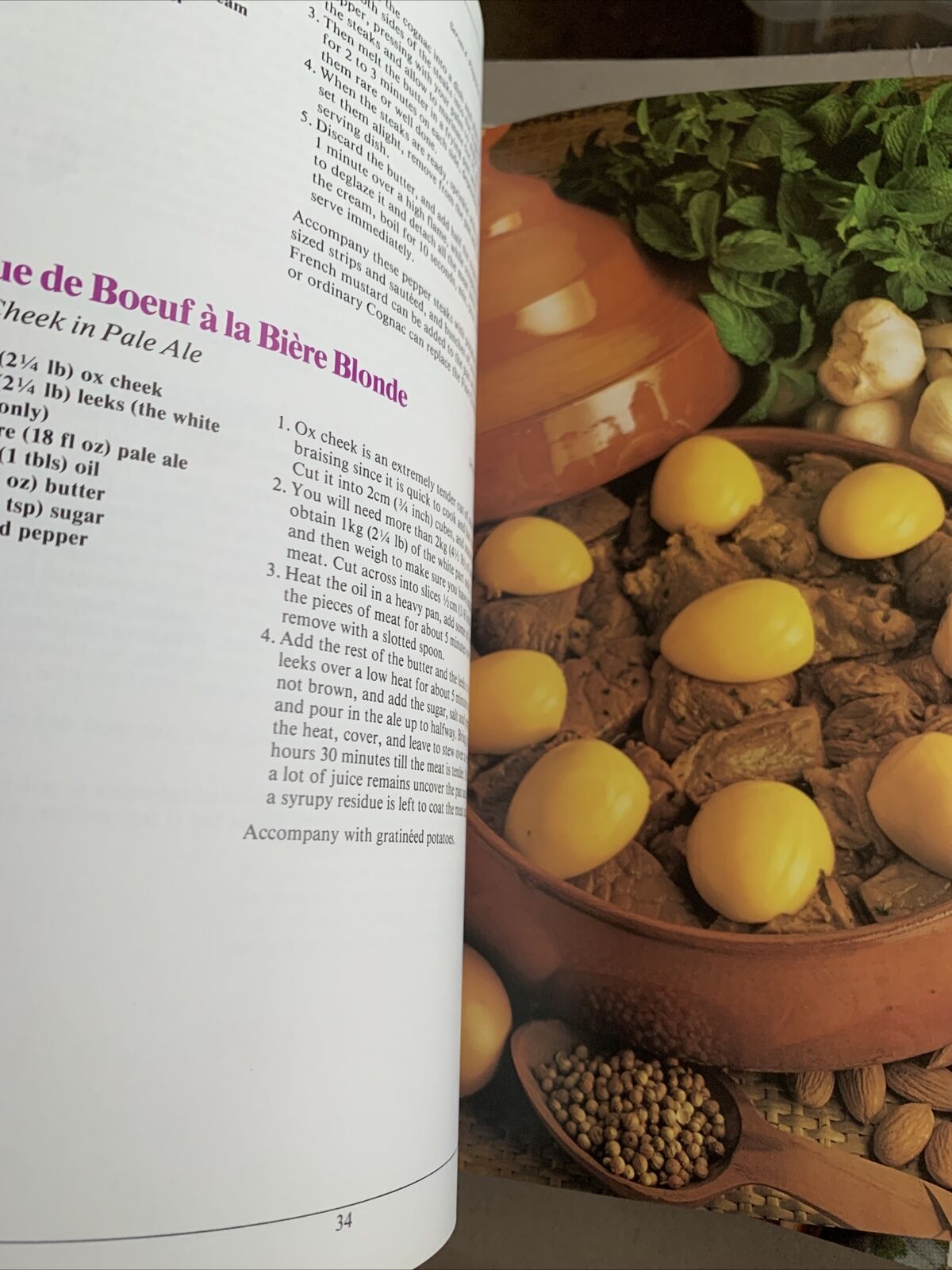 Cookbook CLASSIC FRENCH KITCHEN 3 100 Ways With Beef PB 1981 Recipes