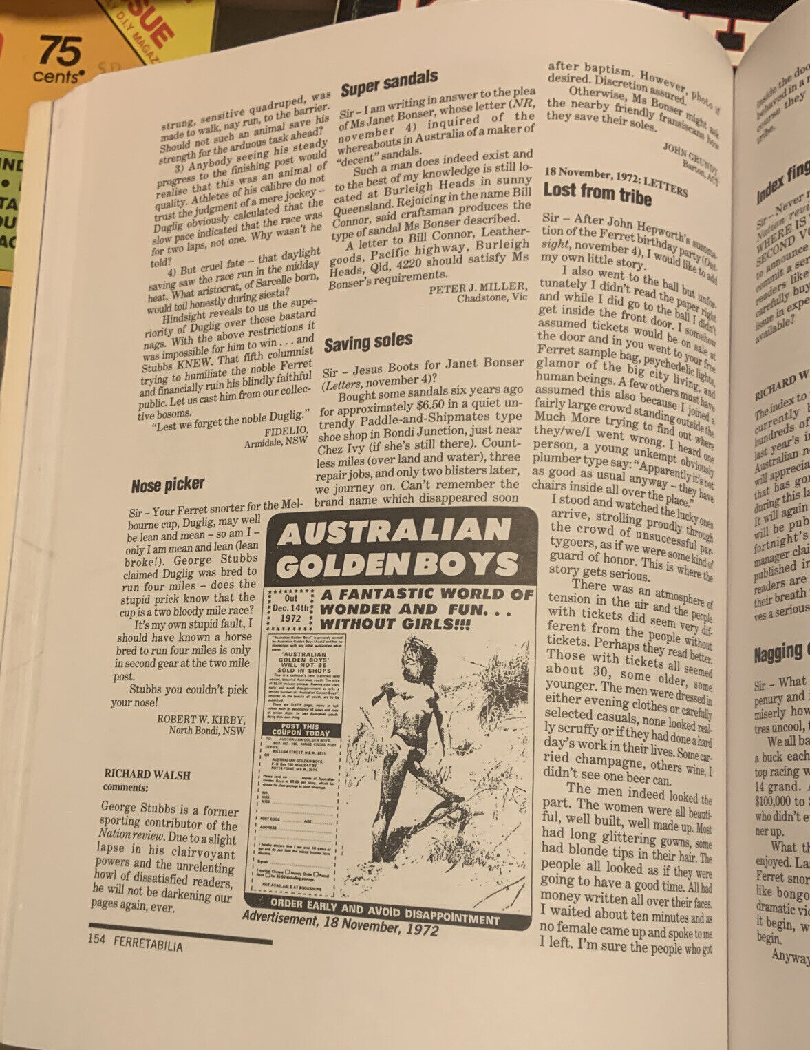 PB Book FERRETABILIA by Richard Walsh LARGE Life and Times of Nation Review