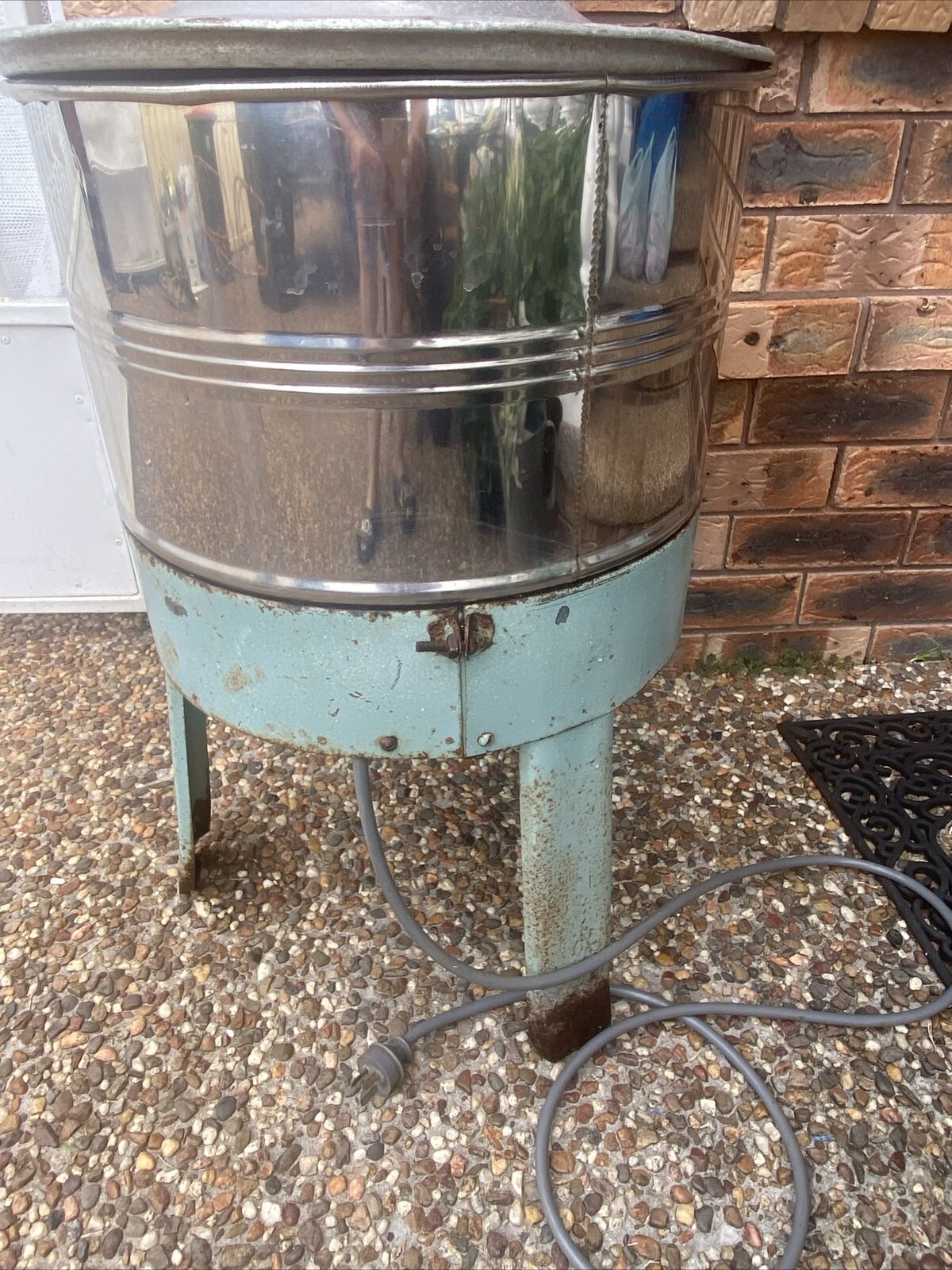 Vtg Copper Boiler Electric WILSON 9 Gallon Washer Freestanding Portable Working