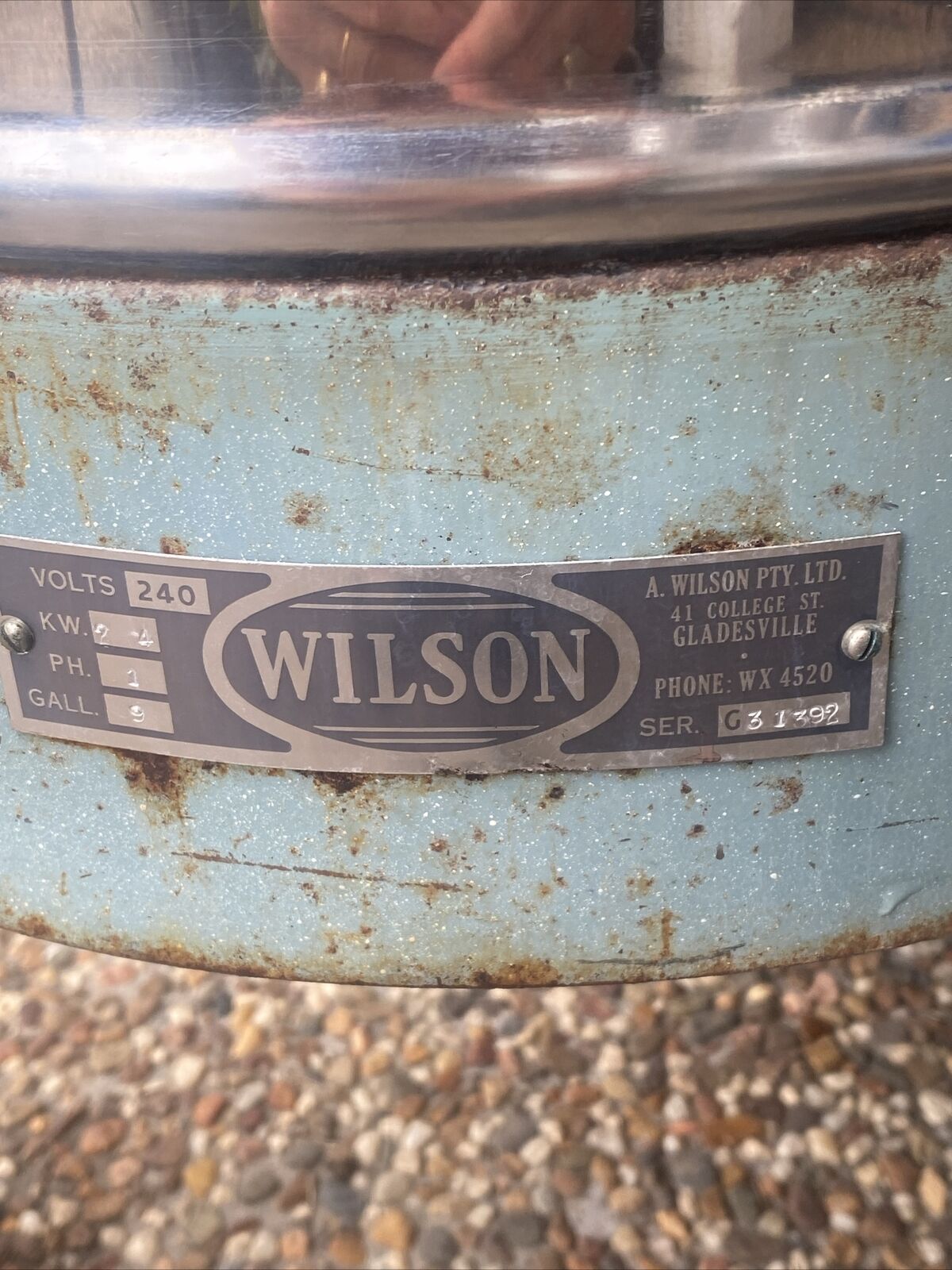 Vtg Copper Boiler Electric WILSON 9 Gallon Washer Freestanding Portable Working