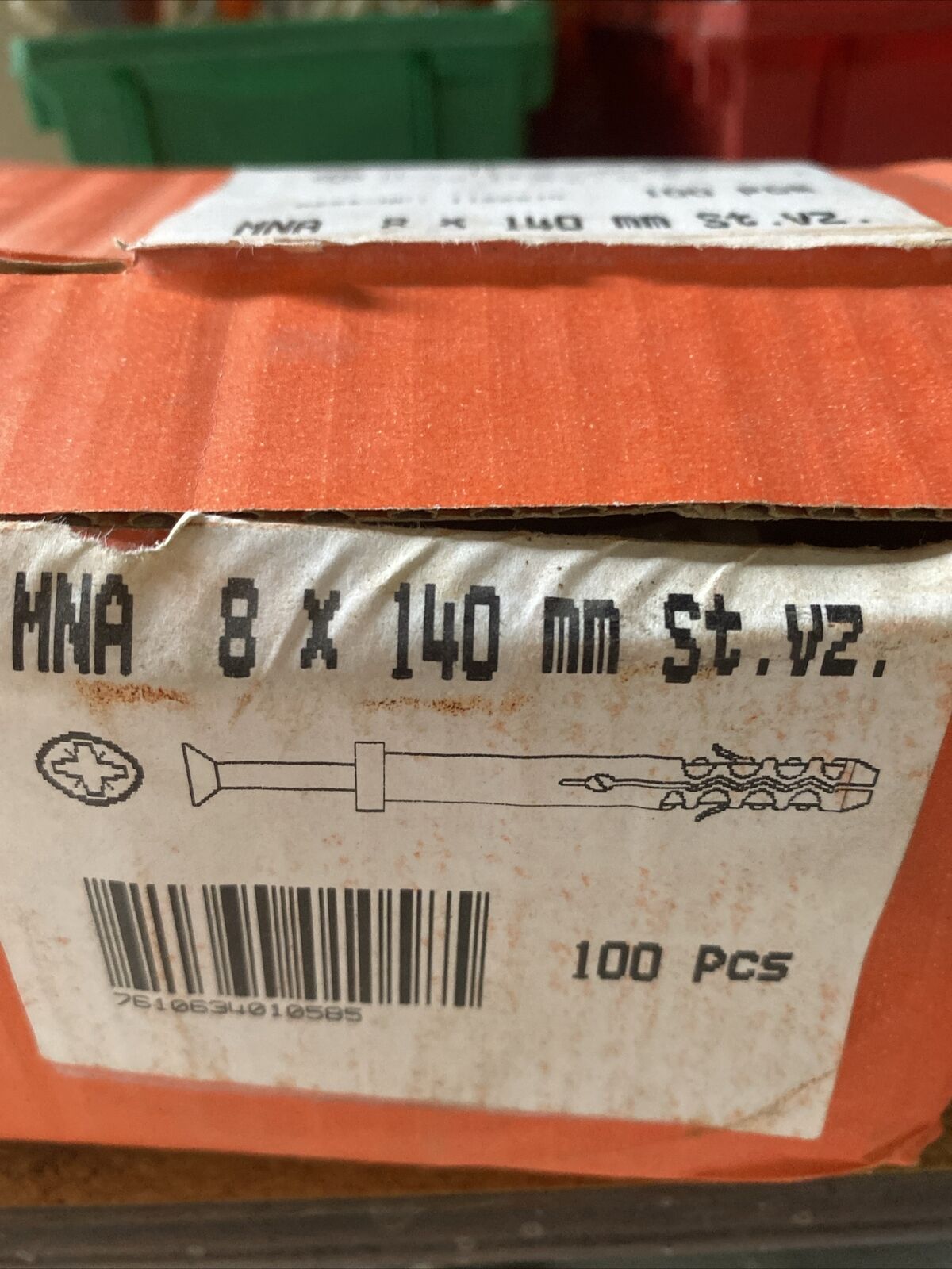 MUNGO MNA 8x140mm Nylon Nagelduebel Cheville Nail Plug Preassembled Box of 300