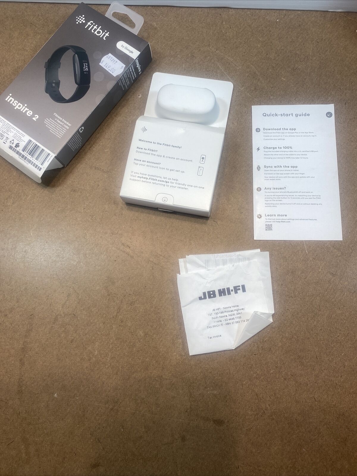 EMPTY BOX Fitbit Inspire 2 Replacement only with Original inserts