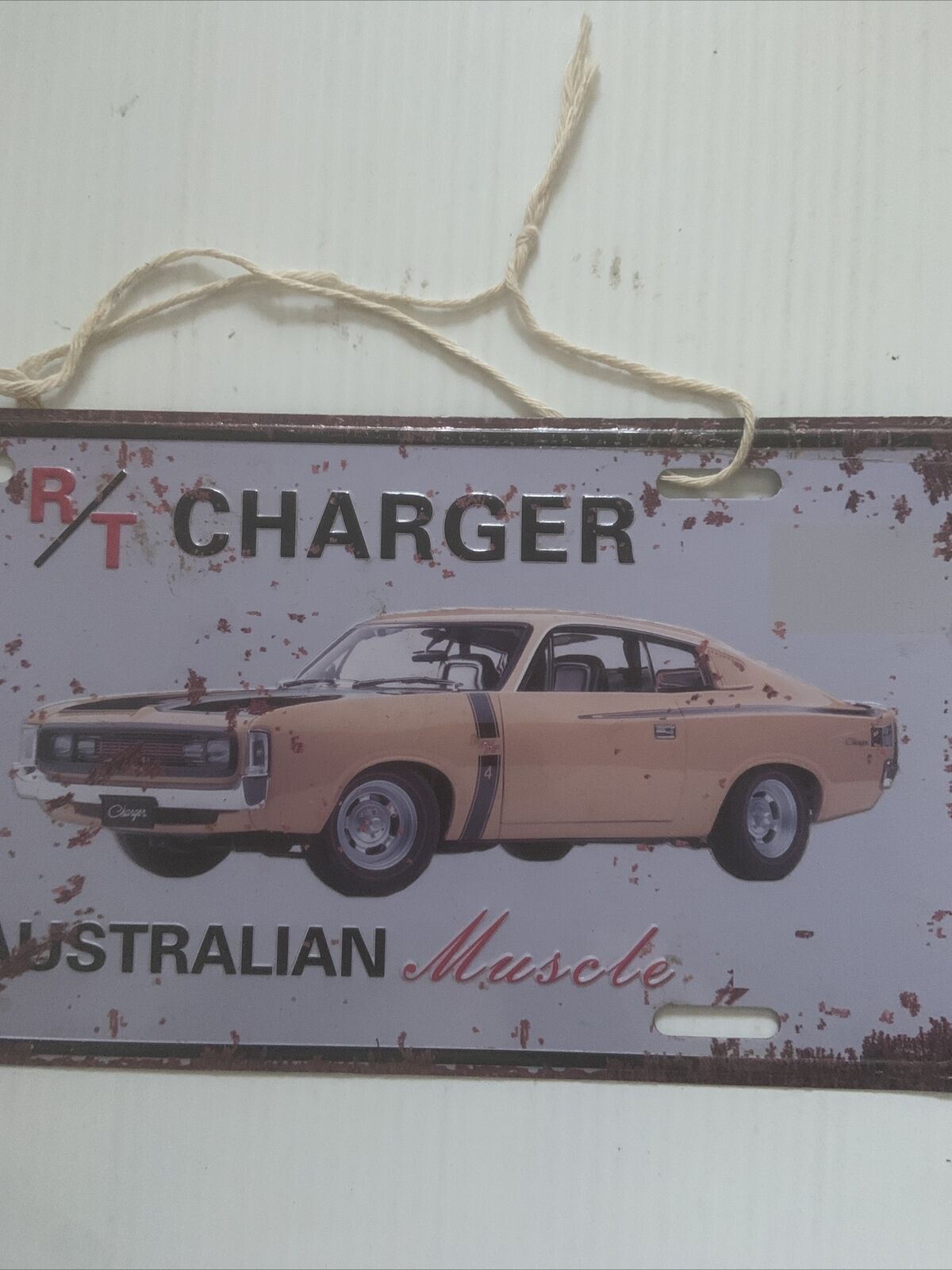 Metal Number Plate Retro Wall Sign Decor Bar Pub CHARGER E49 Australian Muscle
