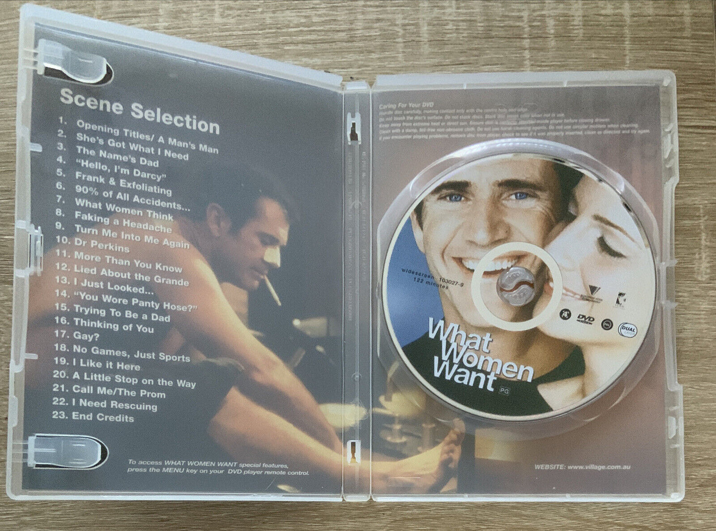 DVD WHAT WOMEN WANT Mel Gibson Helen Hunt R4 Metrosexual Romantic Comedy