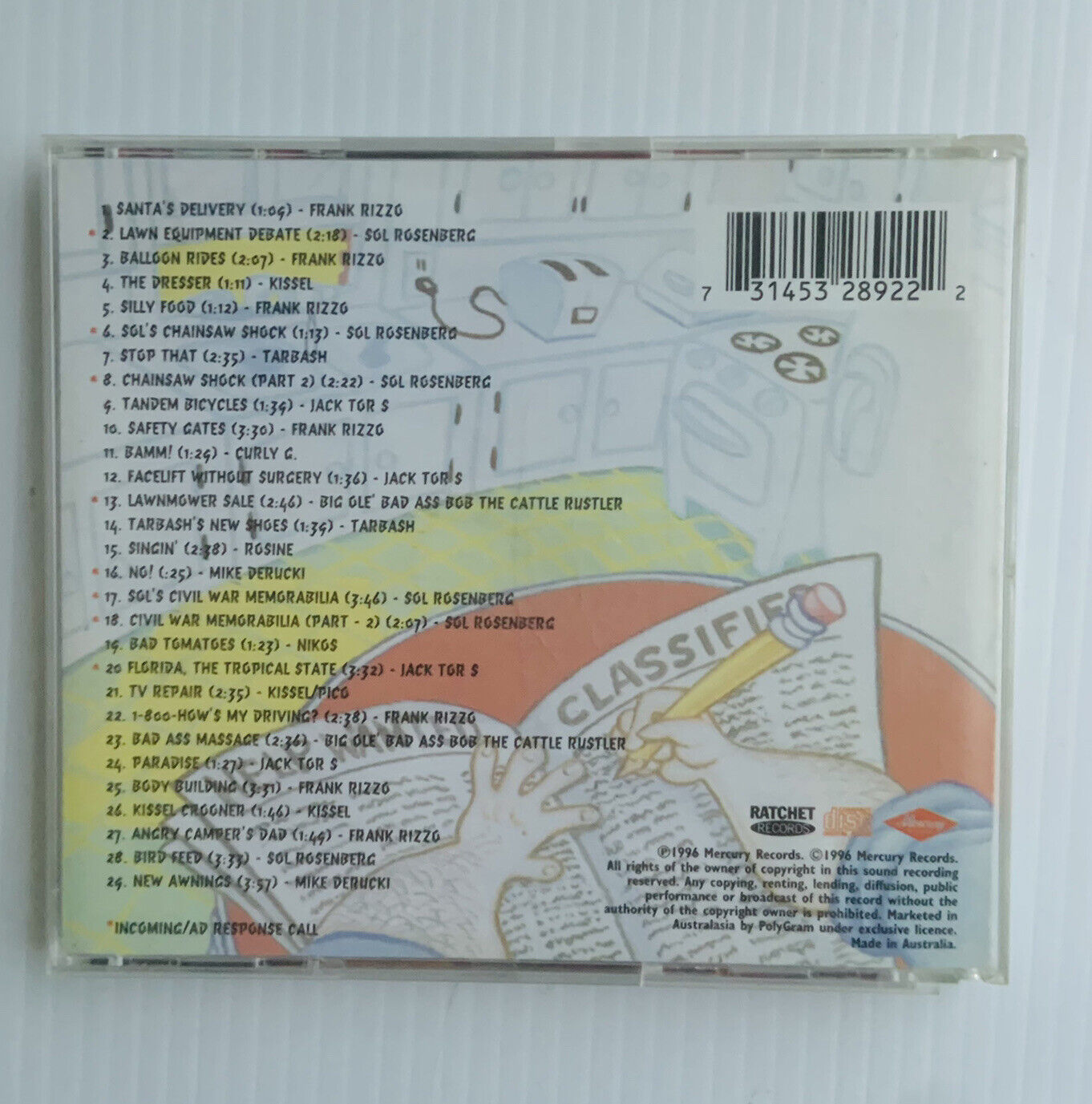 CD JERKY BOYS 3 CD USA Ratchet 1996 29 Track (Explicit Lyrics ) Music