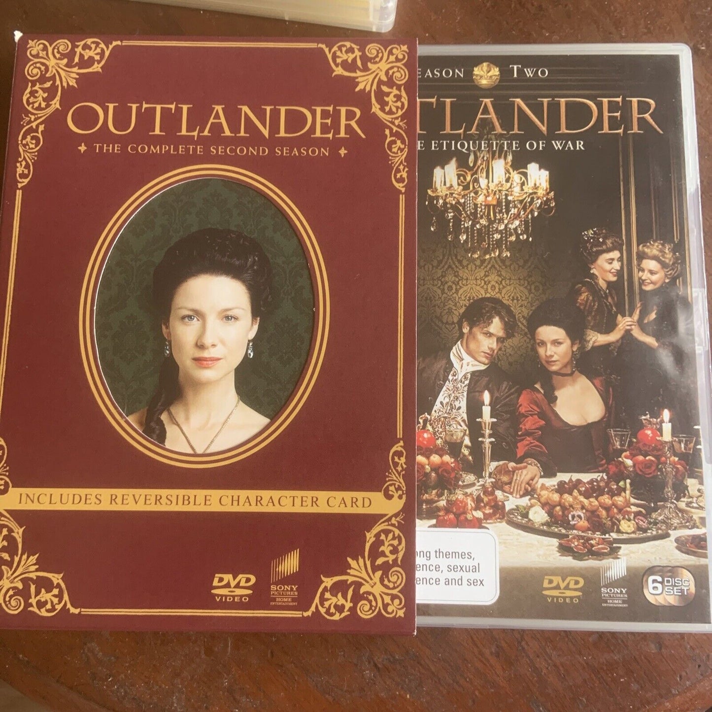 DVD OUTLANDER Season 2 Slip Case 6 X DVDS 2016 R 2 4 5 Reversible Character Card