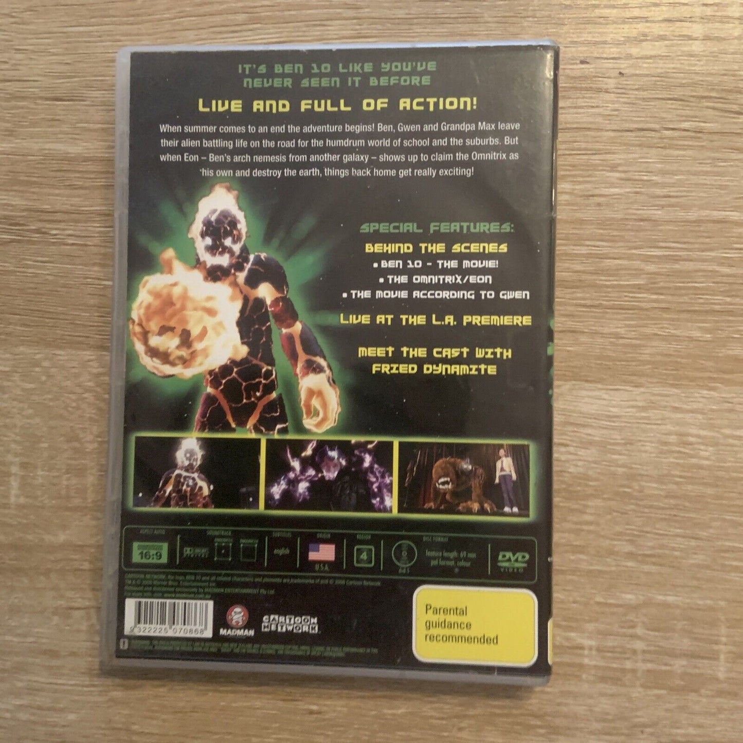 DVD BEN 10 Race Against Time Animated R4 Cartoon Network Original Movie