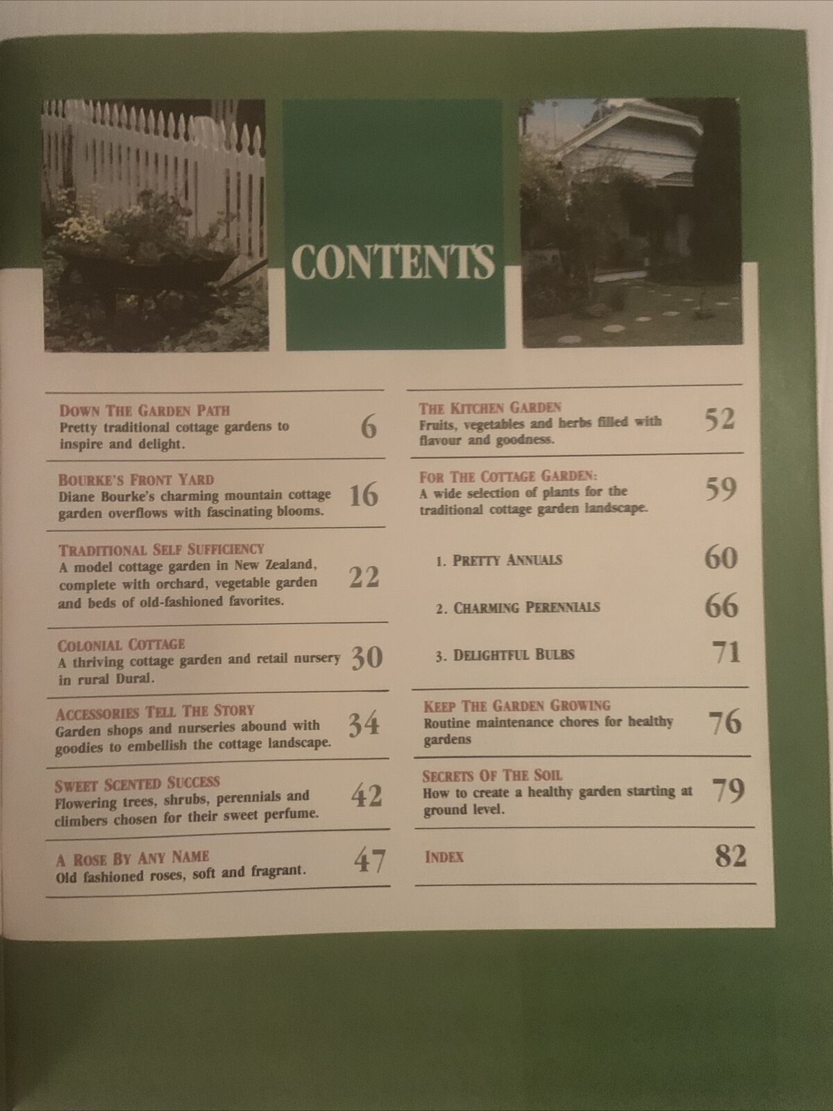 Magazine The Green Leaf Garden Series TRADITIONAL COTTAGE GARDENS Ideas Vintage