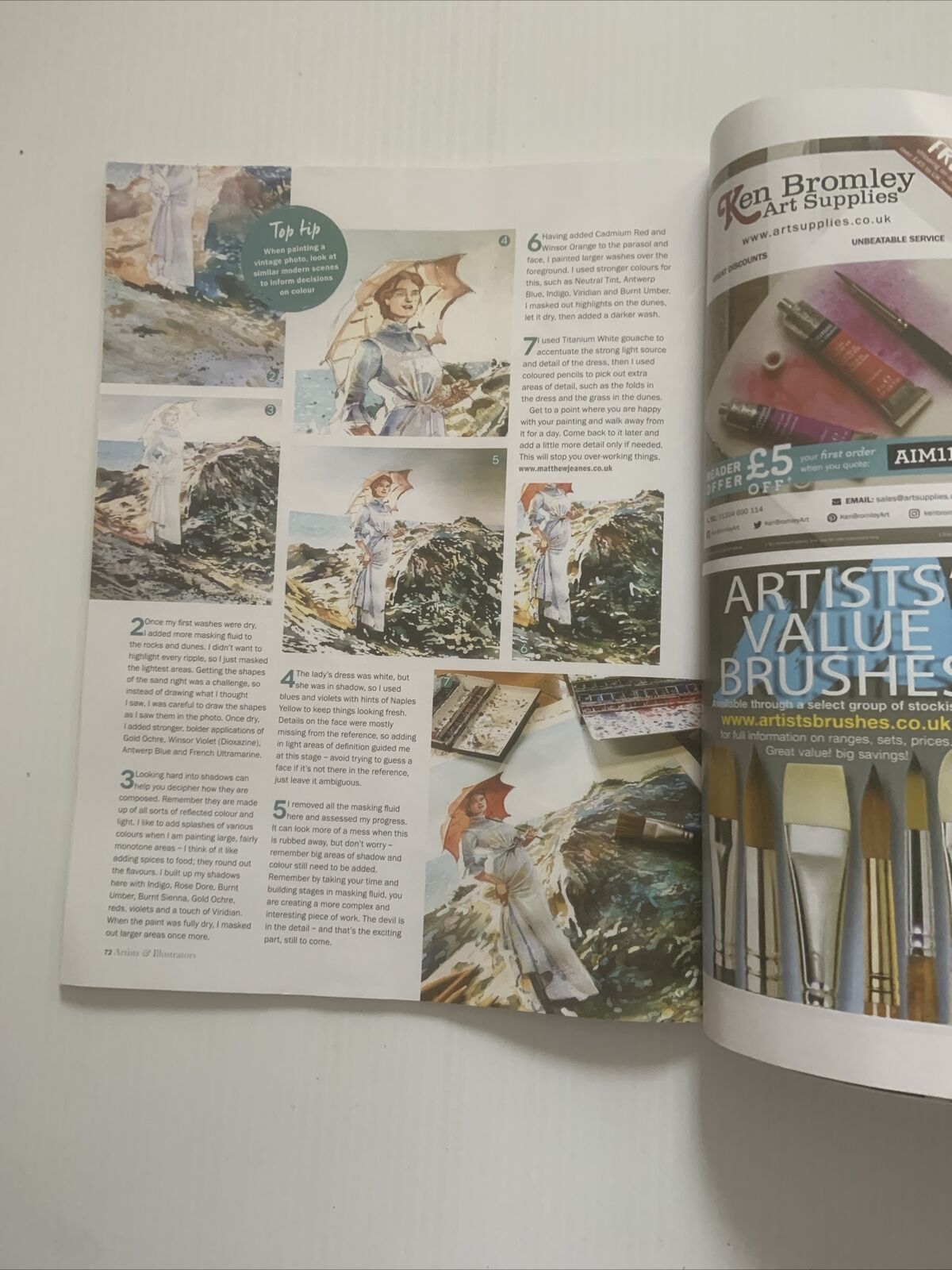 Magazine Artists & Illustrators Feb 2021 Landscapes Creating Textures Tom Hovey