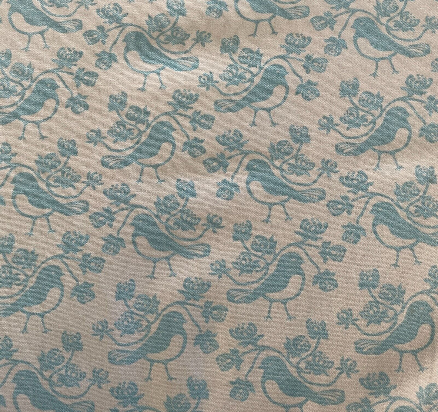 MOZI for COUNTRYSTYLE Cotton Tea Towel Blue Bird Clover Flower 48 x 56cm Vintage