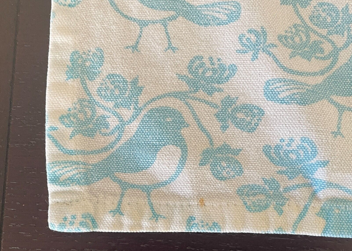 MOZI for COUNTRYSTYLE Cotton Tea Towel Blue Bird Clover Flower 48 x 56cm Vintage