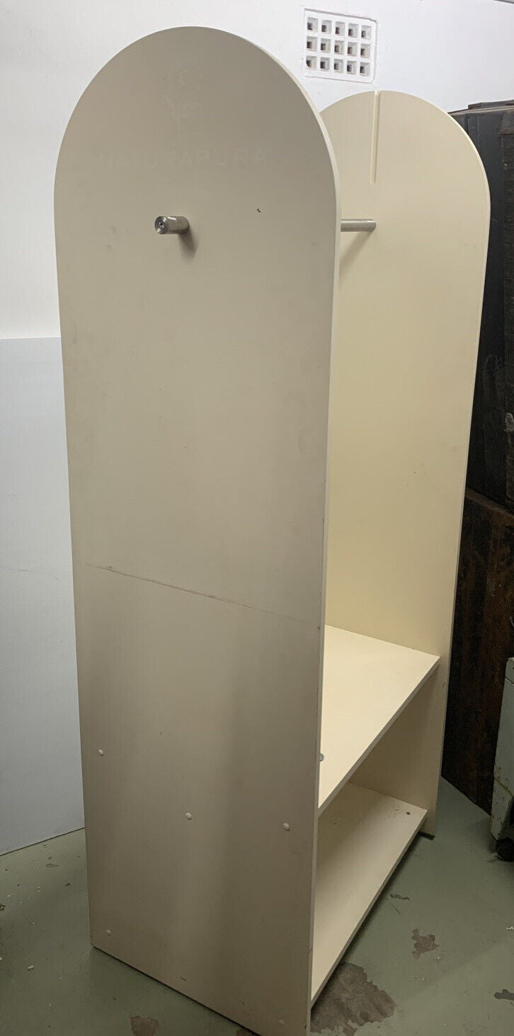 Clothes Rail Rack Shop Display Melamine Garment Stand Open Wardrobe Castors