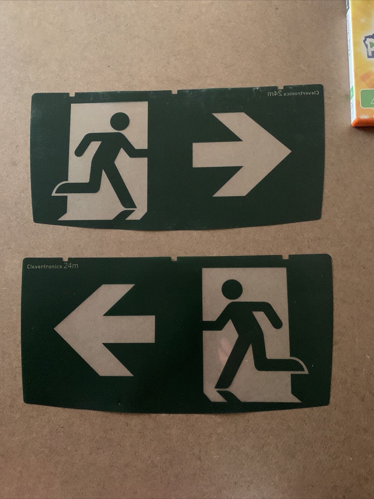 2 CLEVERTRONICS Replacement Dropin Legend Insert CLEVERFIT Exit Sign Directional