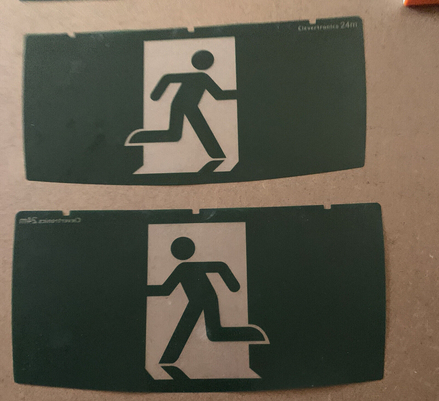 2 CLEVERTRONICS Replacement Dropin Legend Insert CLEVERFIT Exit Sign Directional