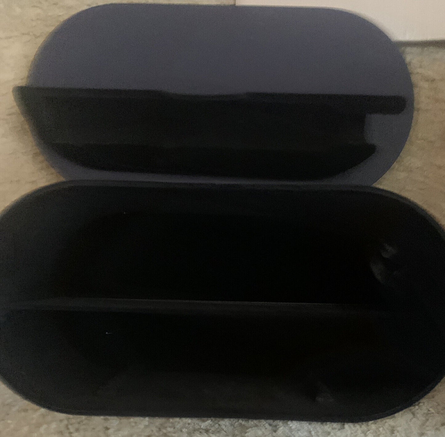 DYSON Hair Dryer BOX Navy Blue Vinyl Suede Velour Oval Storage Case REPLACEMENT