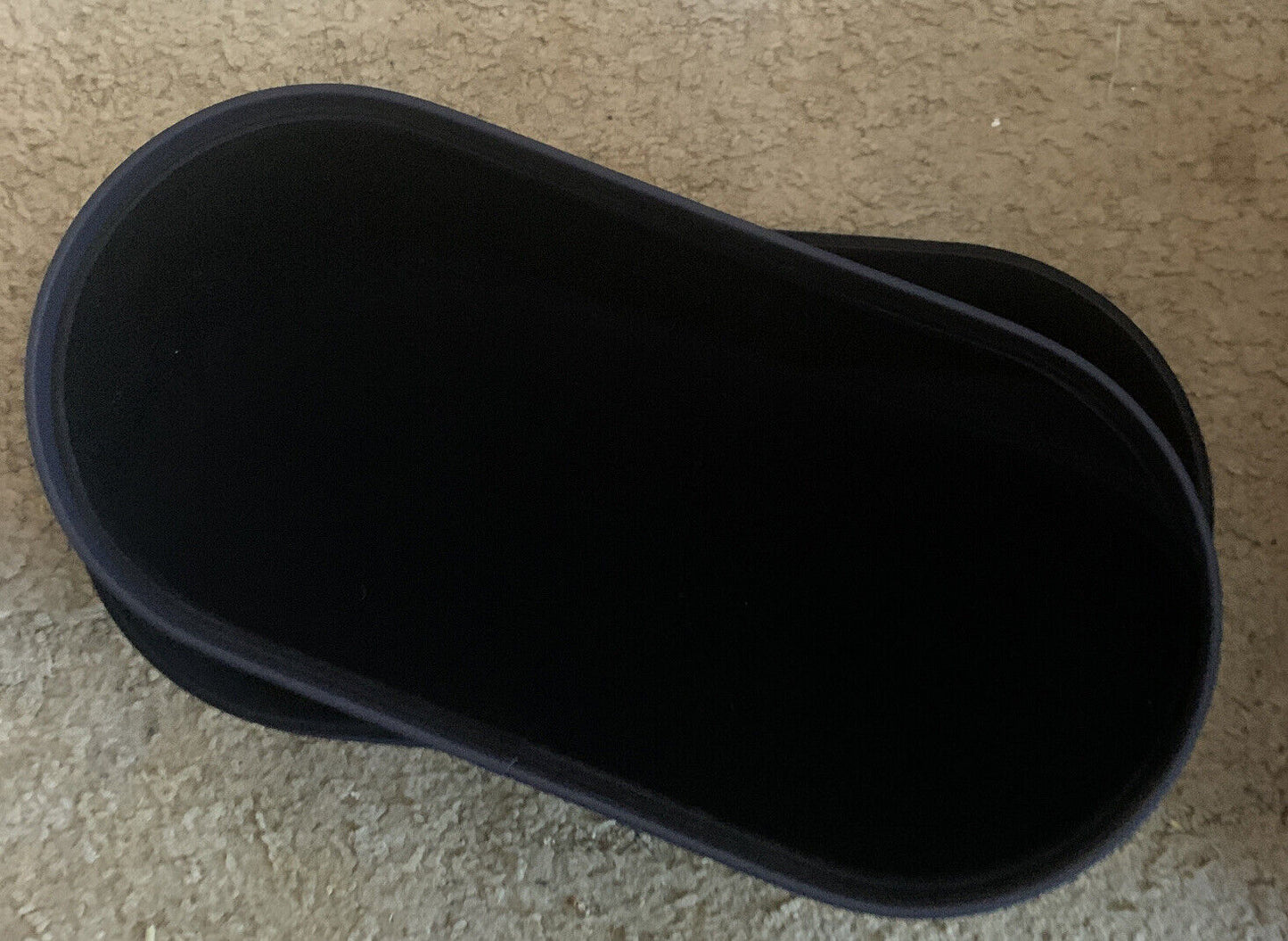 DYSON Hair Dryer BOX Navy Blue Vinyl Suede Velour Oval Storage Case REPLACEMENT