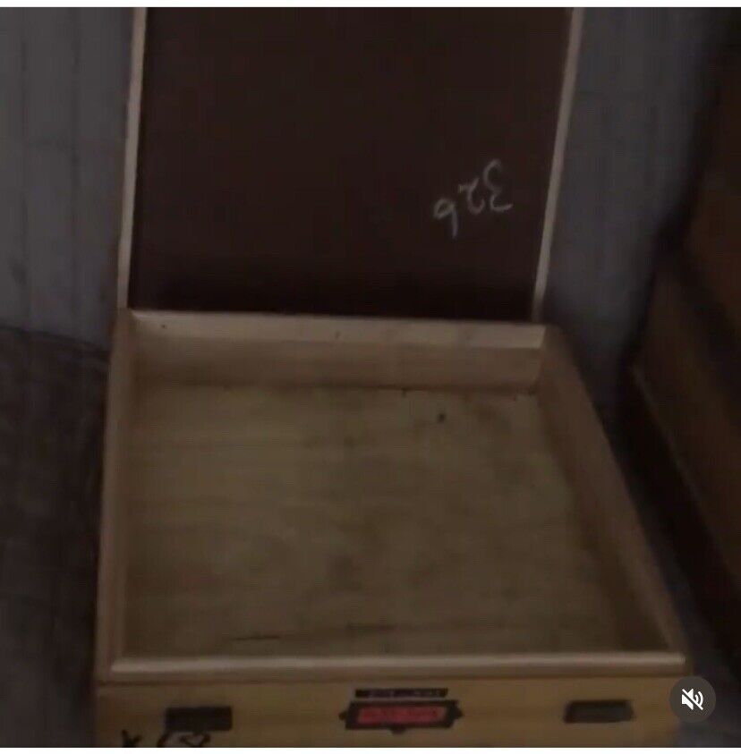 1 Specimen Storage Box Vintage Solid Wooden GA Lift Off Lid Timber *2 Available