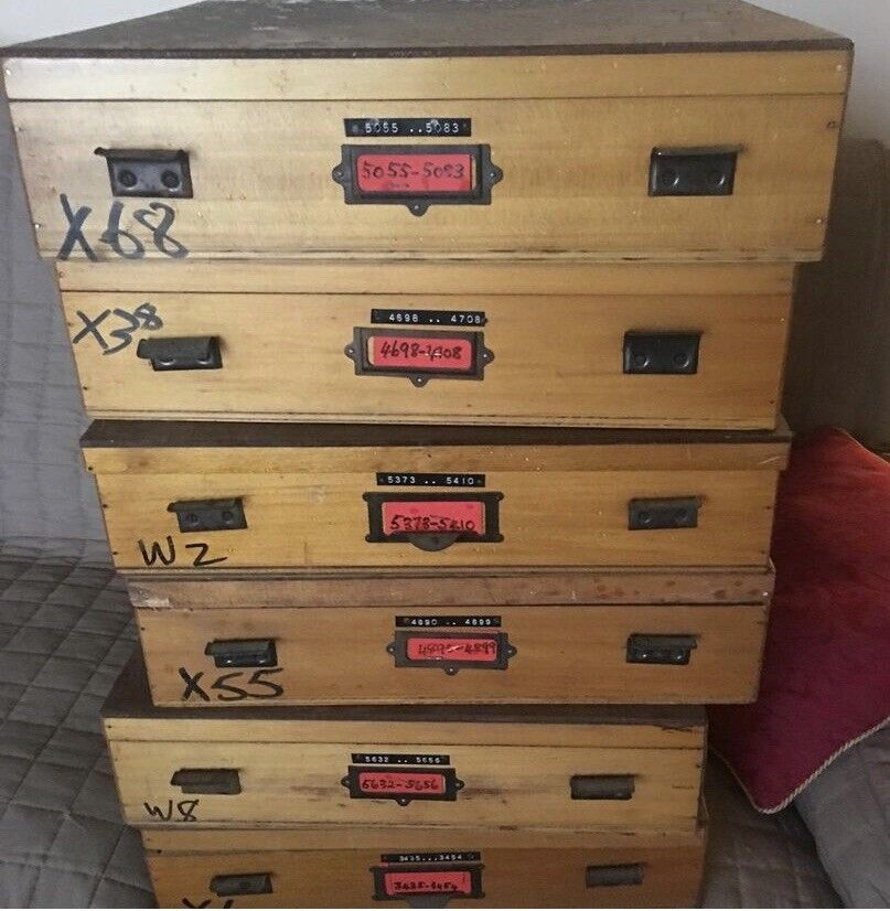 1 Specimen Storage Box Vintage Solid Wooden GA Lift Off Lid Timber *2 Available