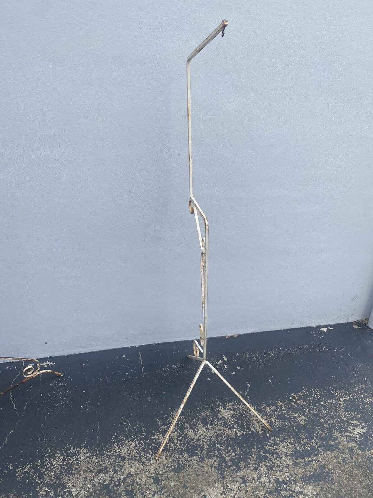 Rustic BIRD CAGE STAND Wrought Iron Hanging Plant H 137cm 50cm Top Square Ornate