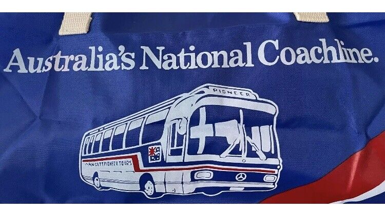 ANSETT PIONEER Vintage Unisex Coaches Blue Red White Logo Cabin Travel Bag Bus