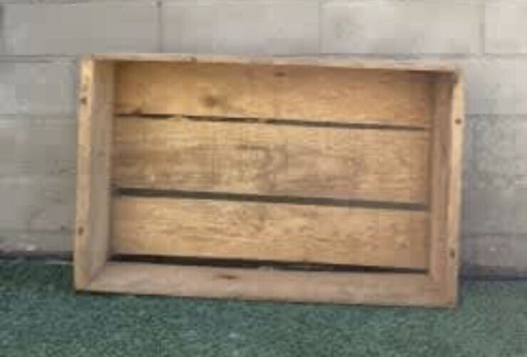 48cm Crate Pine Wooden Storage Box Timber Fruit Pickers Planter Display AE258
