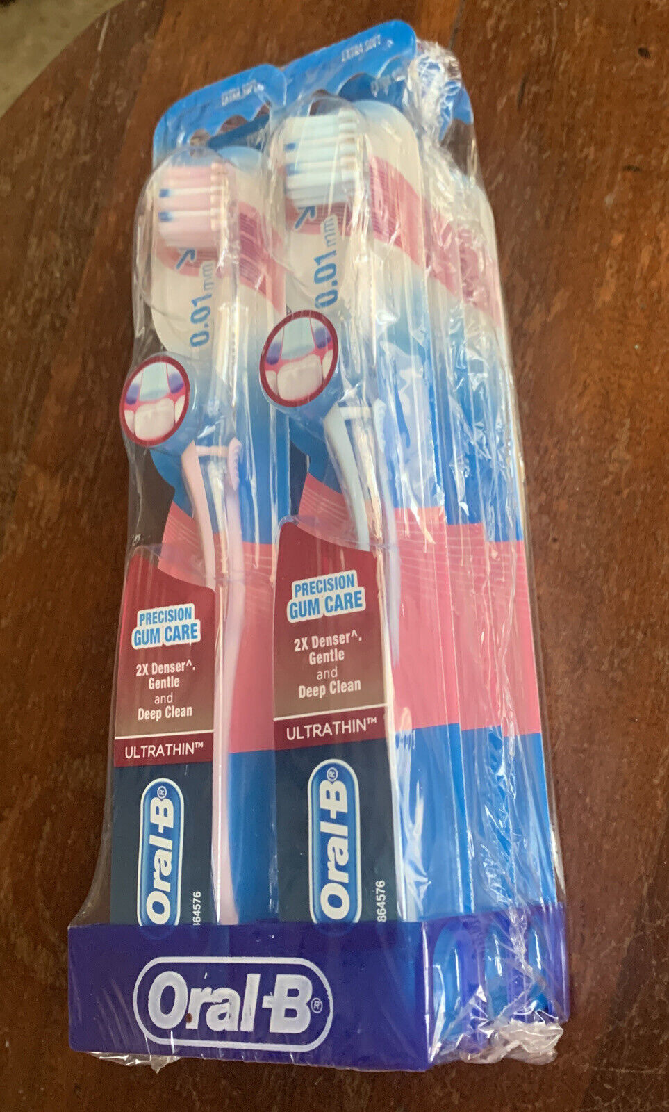 6 Pack ORAL B Toothbrush Ultra Thin Sensitive 3x Lt Blue 3x Lt Pink Sealed NEW