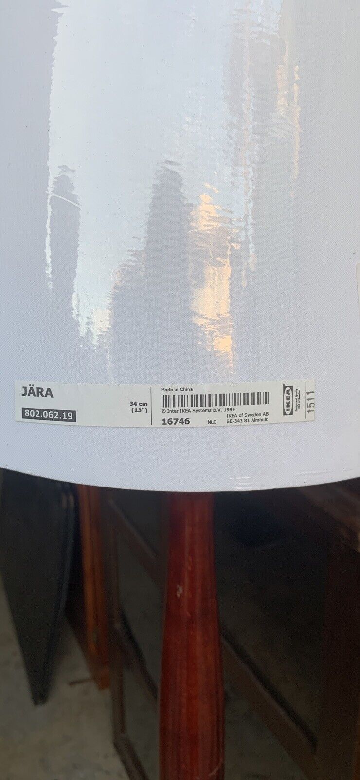 IKEA JARA 22cm Lampshade White Canvas NEW in pack Lightshade