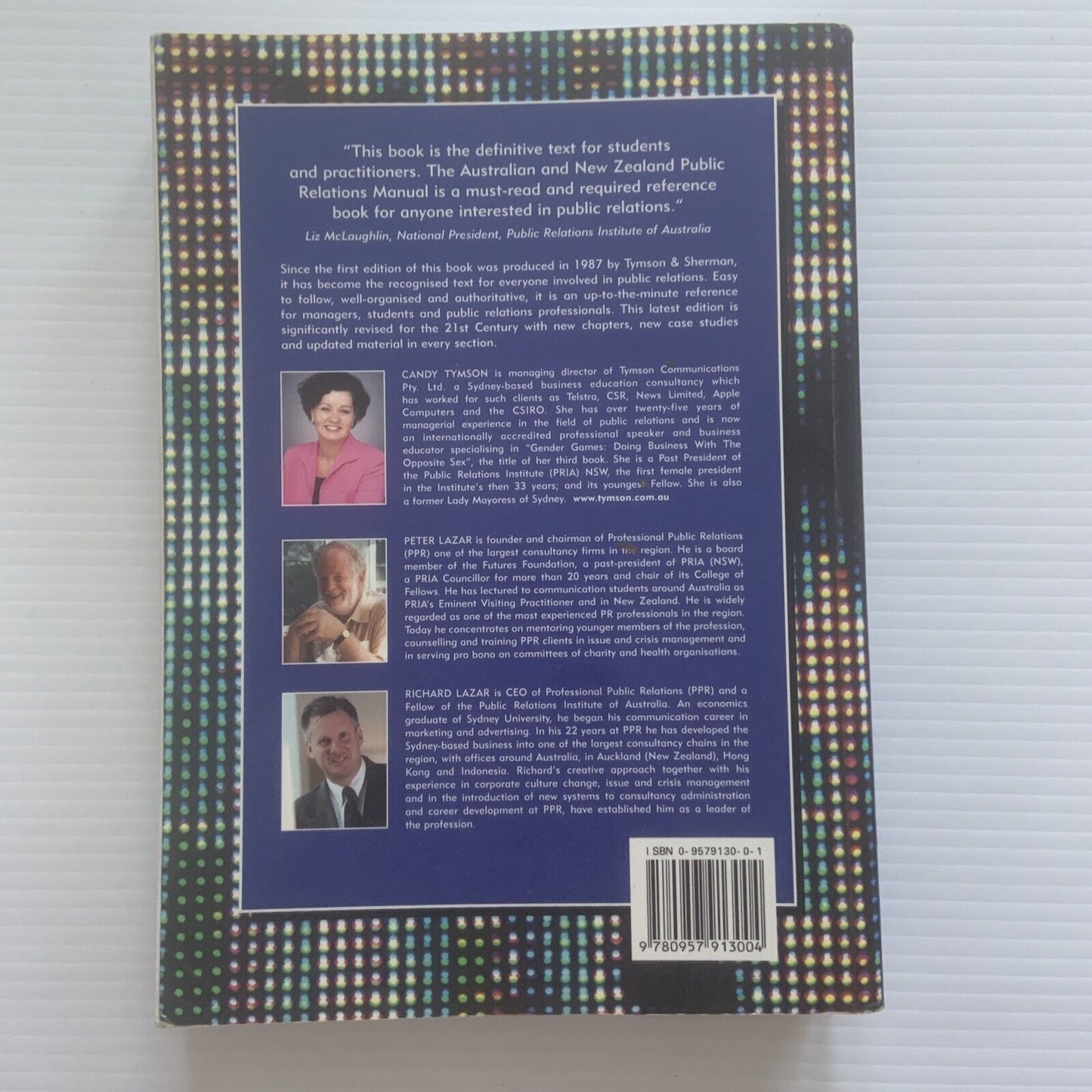 The New Australian & NZ PUBLIC RELATIONS MANUAL Tymson Lazar 21st Century 2002