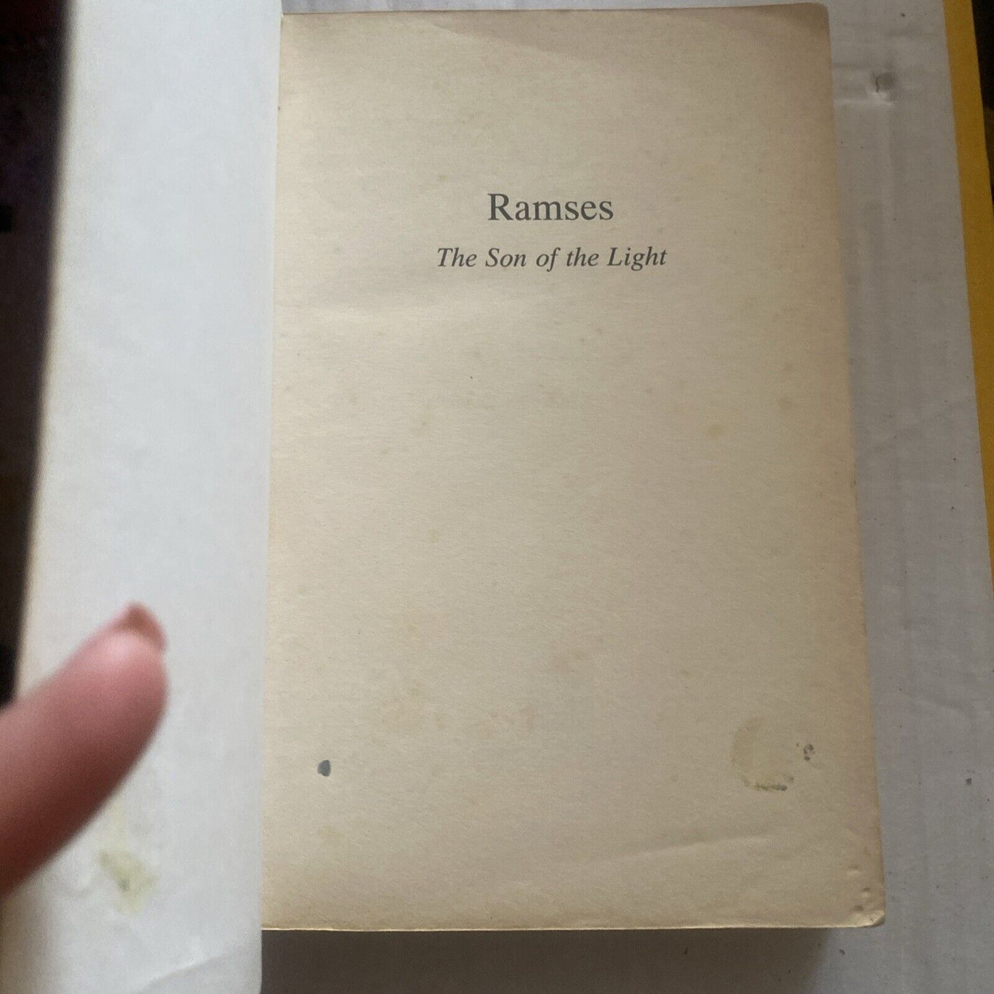 PB Book RAMSES Vol 1 1The Son of the Light 1997 By Christian Jacq Large Novel