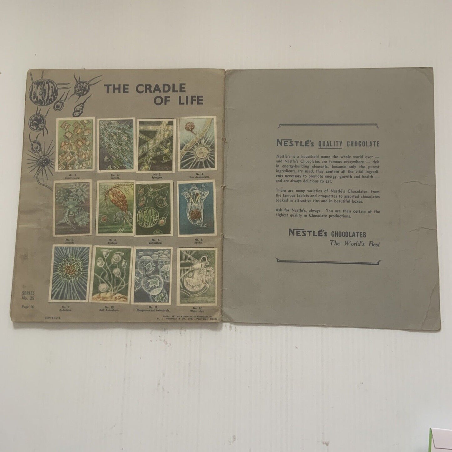 PB Complete Set Nestle’s Picture Stamp Album Wonders of the World V2 1930’s RARE