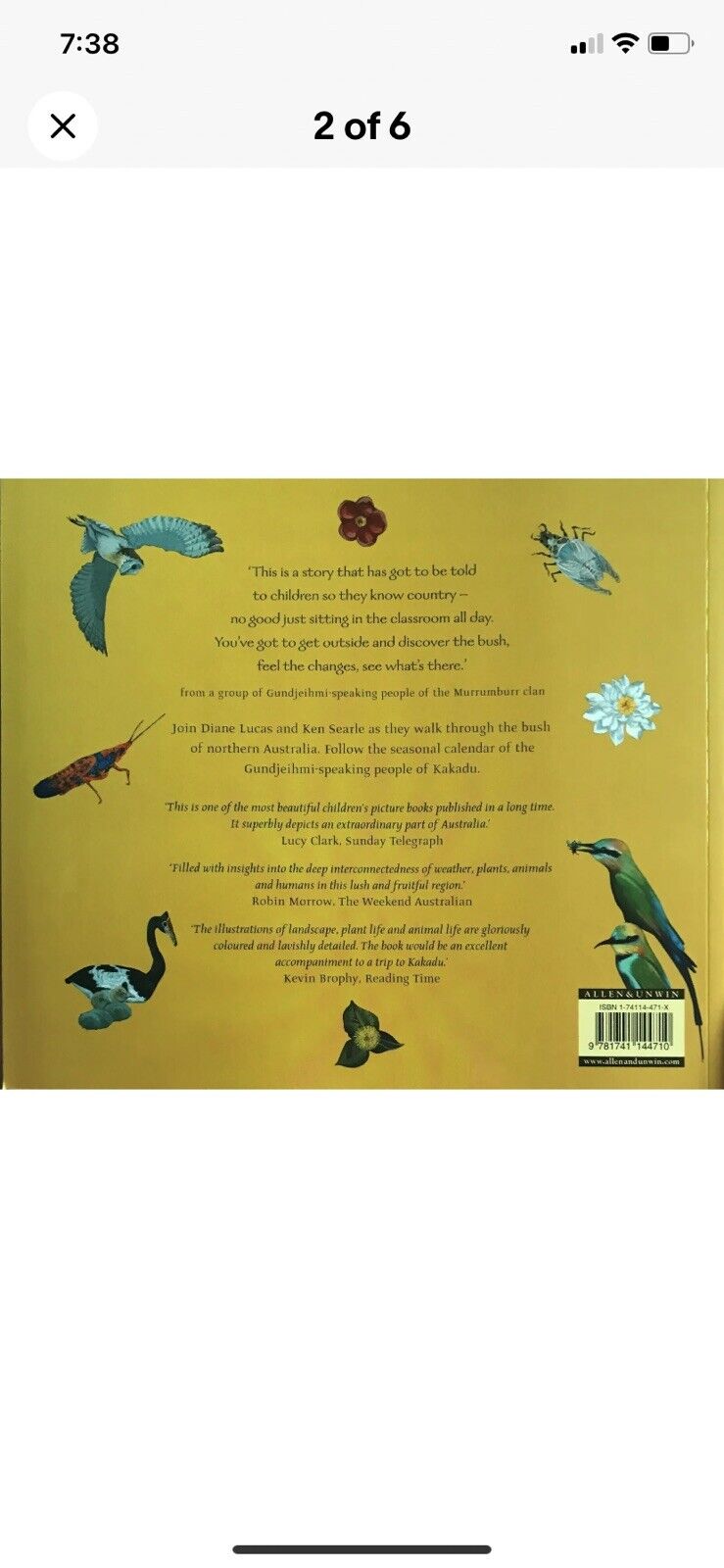 PB Book WALKING WITH THE SEASONS IN KAKADU AUSTRALIAN ABORIGINAL Storybook NEW