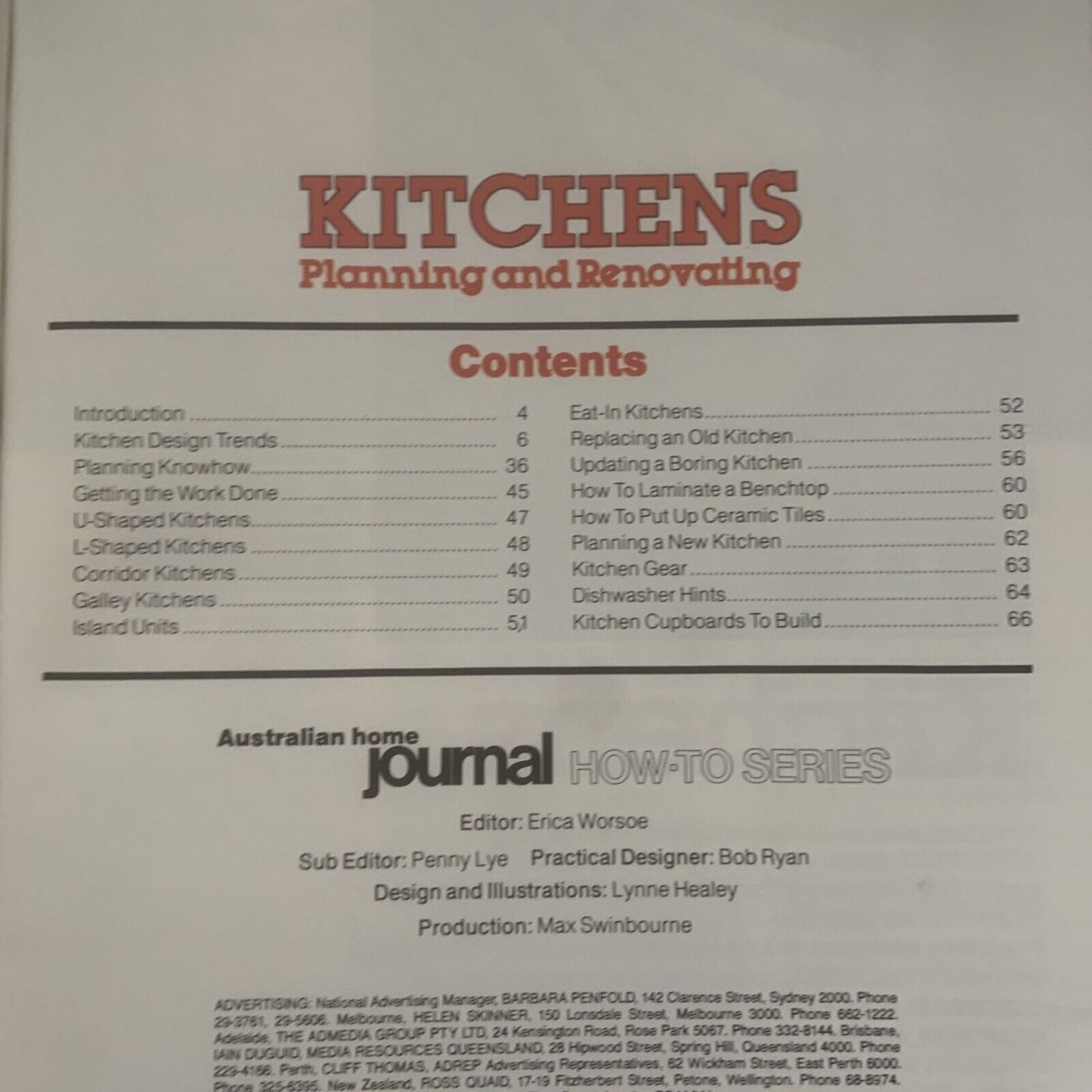 Australian Home Journal How To Series Kitchens 1970's