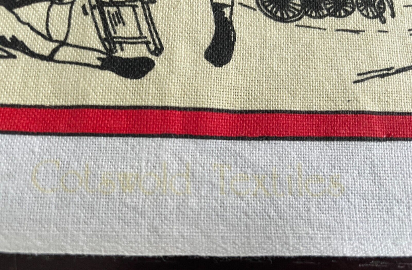 Vintage Cotton Tea Towel "Bedfordshire Clanger Recipe" & Scenery Print Souvenir