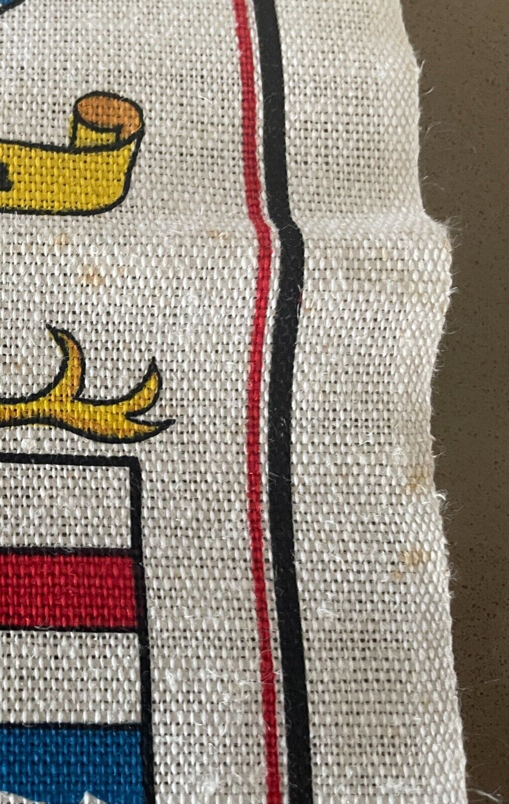 Vintage Tea Towel CANADA Provinces & Territory Crest Print Linen Blend Souvenir