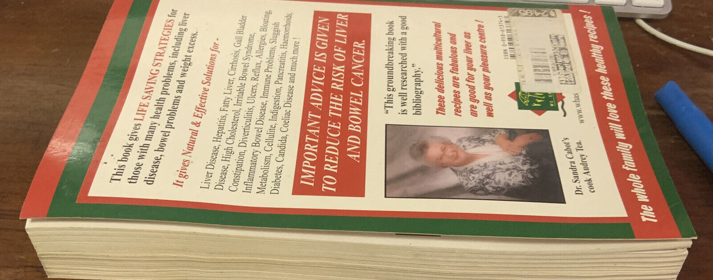 PB Sandra Cabot The Healthy Liver and Bowel Book Wellbeing 1999 GC Australian