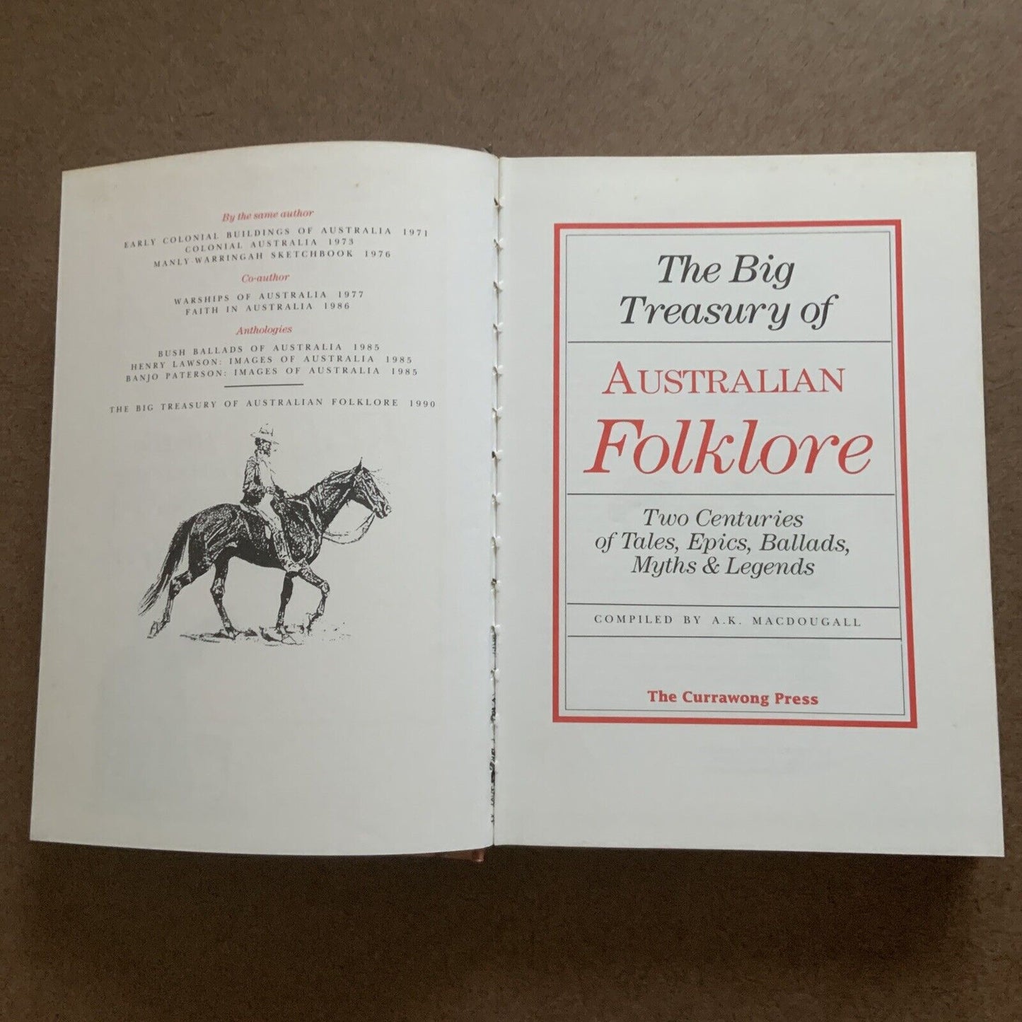 HC Book The Big Treasury Of Australian Folklore by A K Macdougall