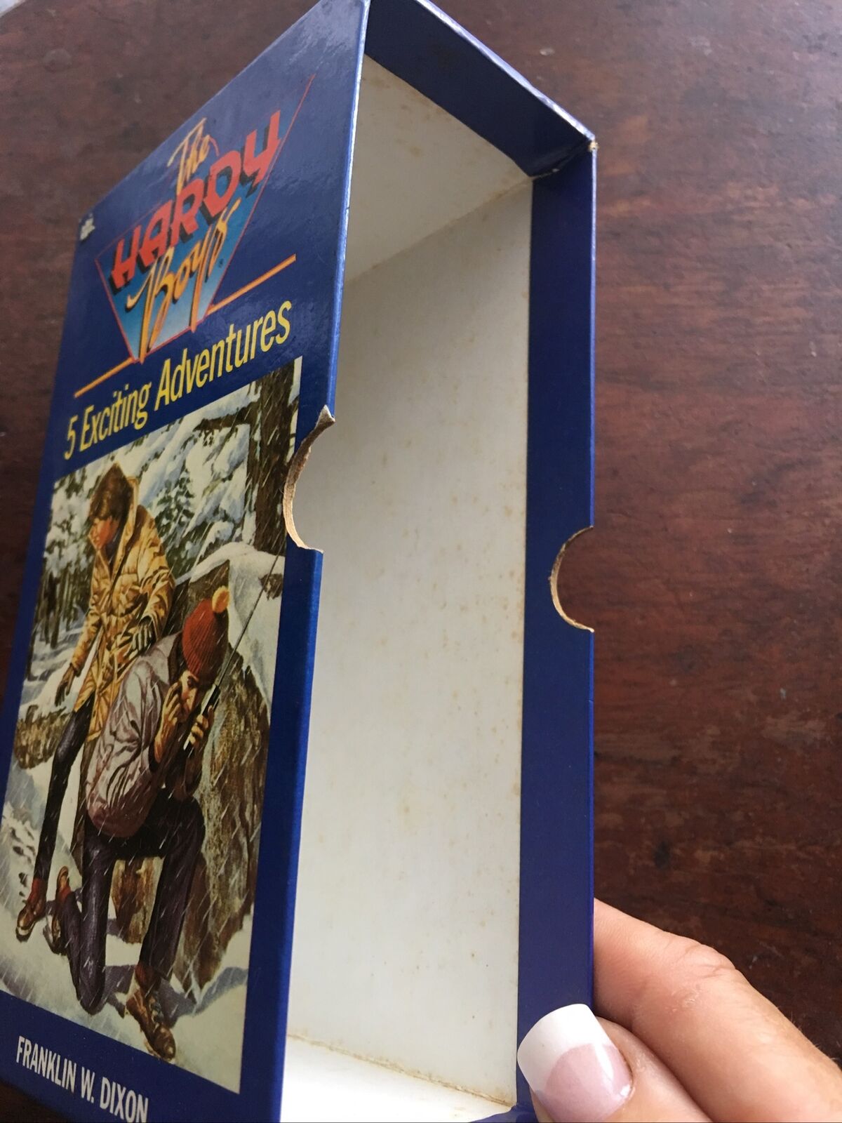 EMPTY BOX The Hardy Boys 5 SLIP COVER Exciting Adventures 1980’s Illustrated