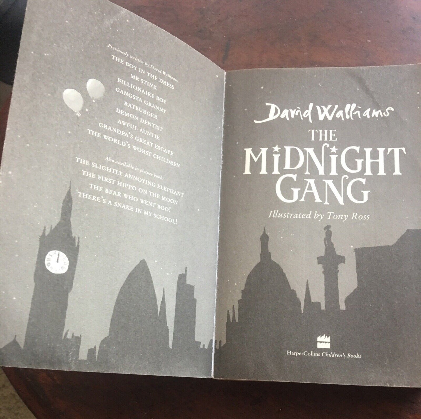PB Book THE MIDNIGHT GANG by David Walliams 2016 Tony Ross Children KIDS