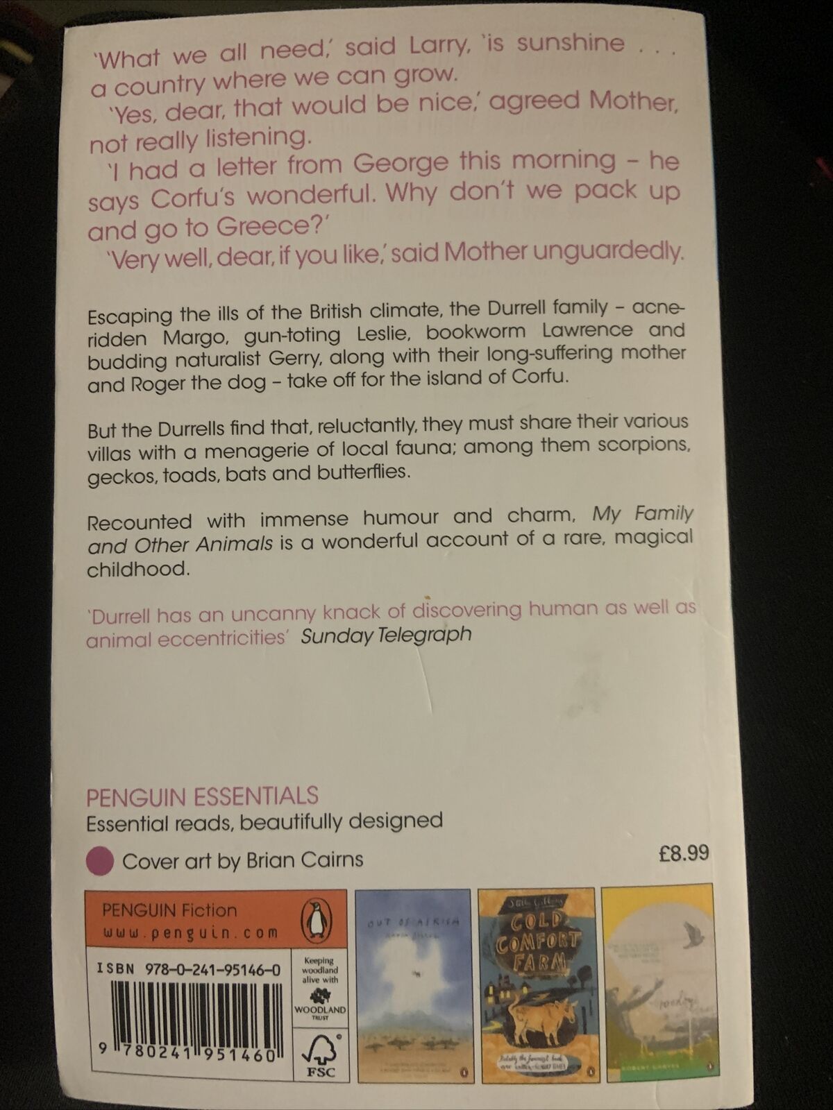 PB Book MY FAMILY AND OTHER ANIMALS By Gerald Durrell Kids Penguin Essentials