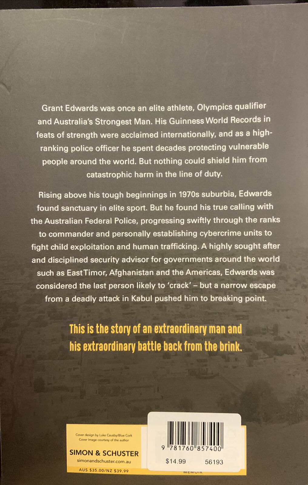 PB Book The Strong Man Grant Edwards 2019 Australian Federal Police True NEW