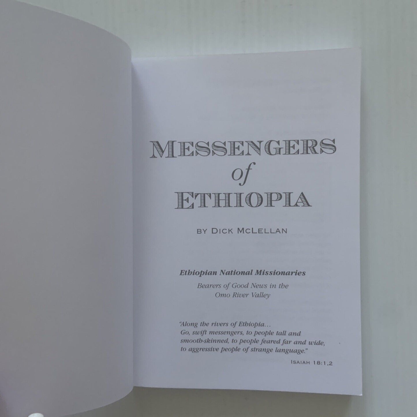 PB Book MESSENGERS OF ETHIOPIA Good News In Omo River Valley True Story NEW