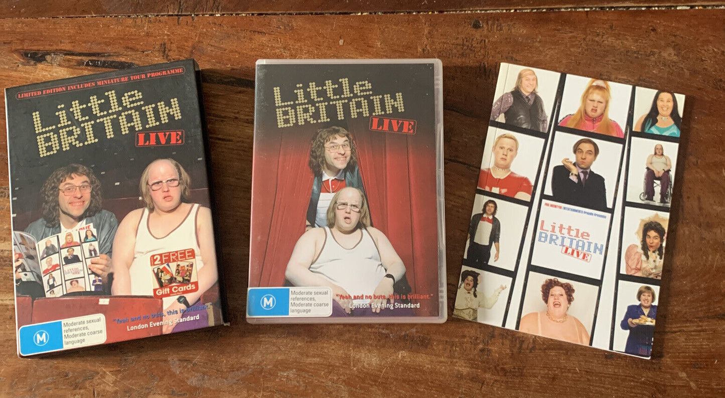 DVD LITTLE BRITAIN Live Boxed Limited Edition + Tour Program R4 Lucas Walliams