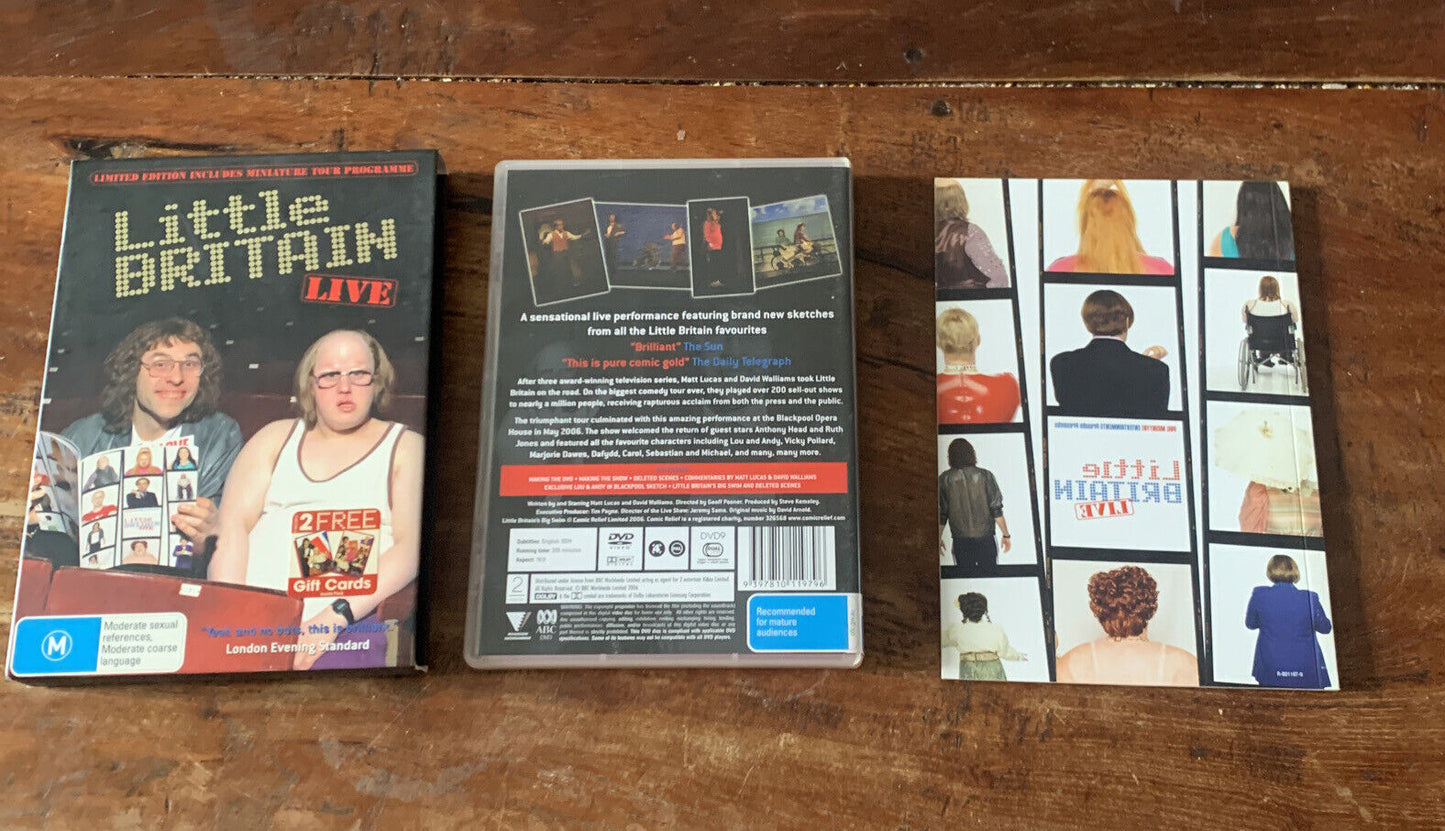 DVD LITTLE BRITAIN Live Boxed Limited Edition + Tour Program R4 Lucas Walliams