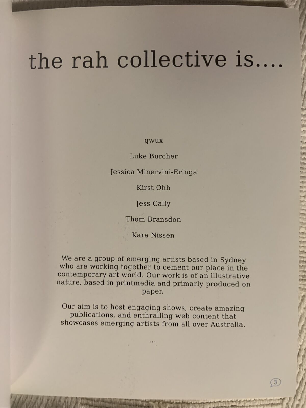 Rah Collective Book Limited Ist Edition 2011 146 & 303/500 INVURT Lg PB Rare