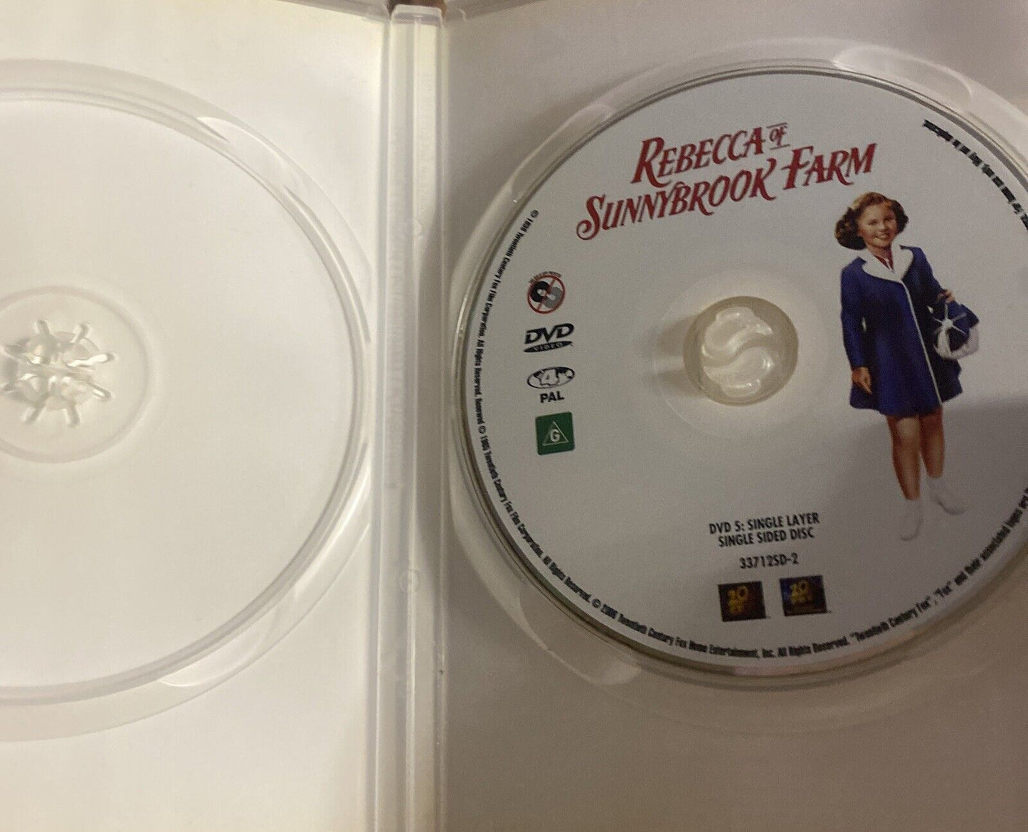 DVD 1 Disc Rebecca of Sunnybrook Farm SHIRLEY TEMPLE 1938 | 2006 Movie