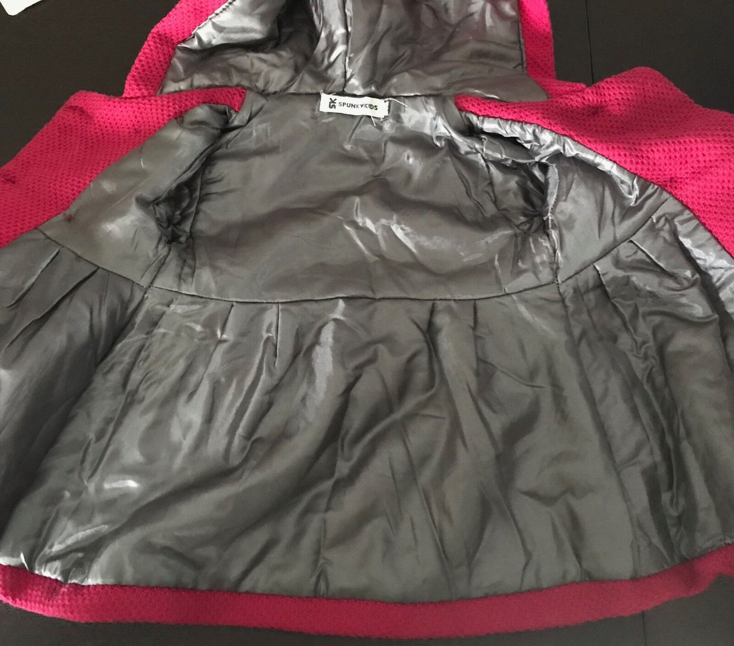 Baby Girl SPUNKY KIDS 18 24 Mths Swing Hoodie Coat Textured Cerise Hoody Sz 90